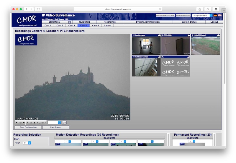 C-MOR Video Surveillance - Mac OS X