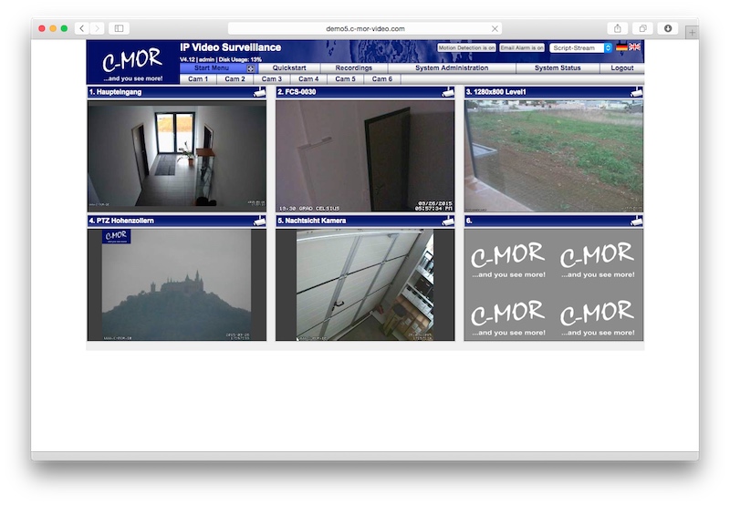 C-MOR Video Surveillance - Mac OS X