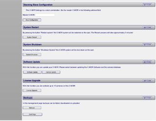 System Administration Page Various Settings