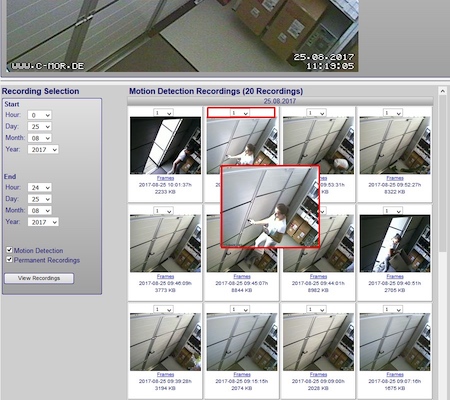 C-MOR Security Surveillance VM Software screenshot