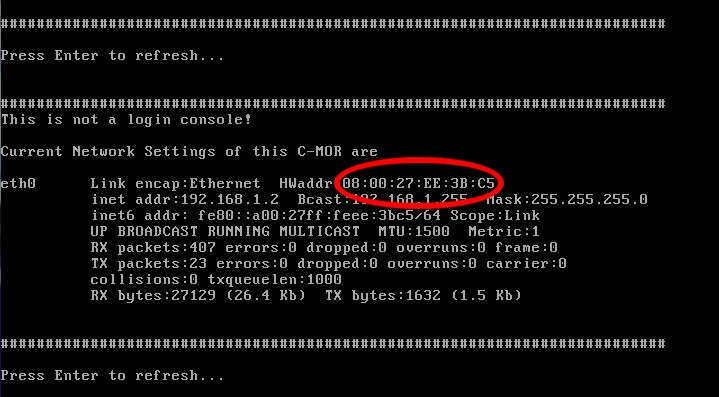 Here you find the MAC address...