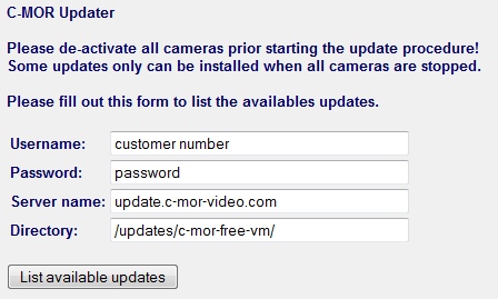Update Settings