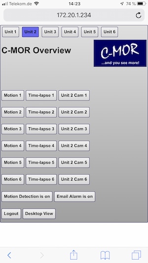 C-MOR Stacking Slave View iPhone.