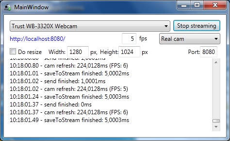 Simple Webcam Server